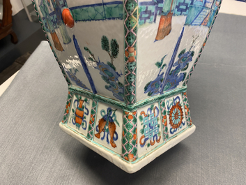 A Chinese doucai 'Xi Xiang Ji' vase, Qianlong/Jiaqing
